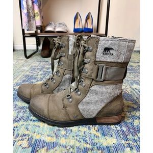 SOREL x ANTHROPOLOGIE | Zip-up Combat Boots